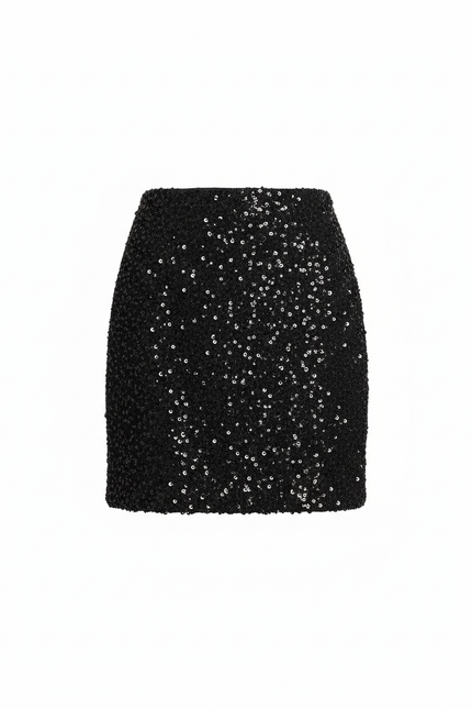 Jupe Paillette Noire Mini Chic