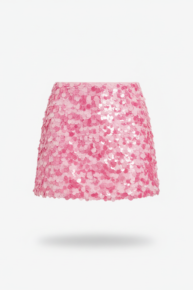Jupe Paillette Rose Mini Chic